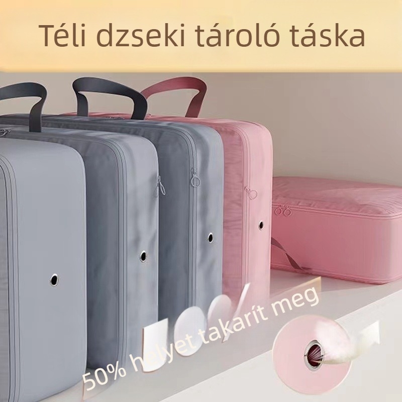 Vákuumos tárolózsák töltött kabátok és paplanok számára, utazáshoz, nagy méret