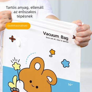 Vákuumos tömörítő tasak ruhákhoz, paplanokhoz és párnákhoz, újrahasználható tárolózsák diákok poggyászához, 2m