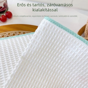Mikroszálas konyhai rongy kockás mintázattal, vastag és kopásálló, olajat felszívó, szöszmentes, edényekhez és tálakhoz