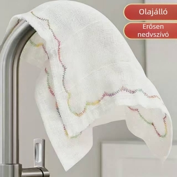 Konyhai szivárvány színű törlőrongy, nedvszívó, szálmentes, az asztal és mosogató tisztításához