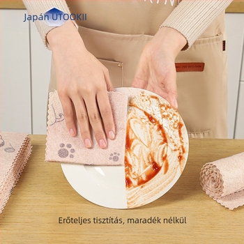 Konyhai luffa törlőrongy olaj- és folteltávolításhoz, nedves és száraz edények tisztítására