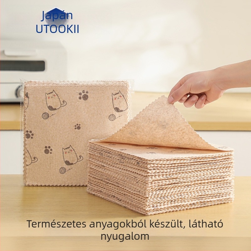 Konyhai luffa törlőrongy olaj- és folteltávolításhoz, nedves és száraz edények tisztítására
