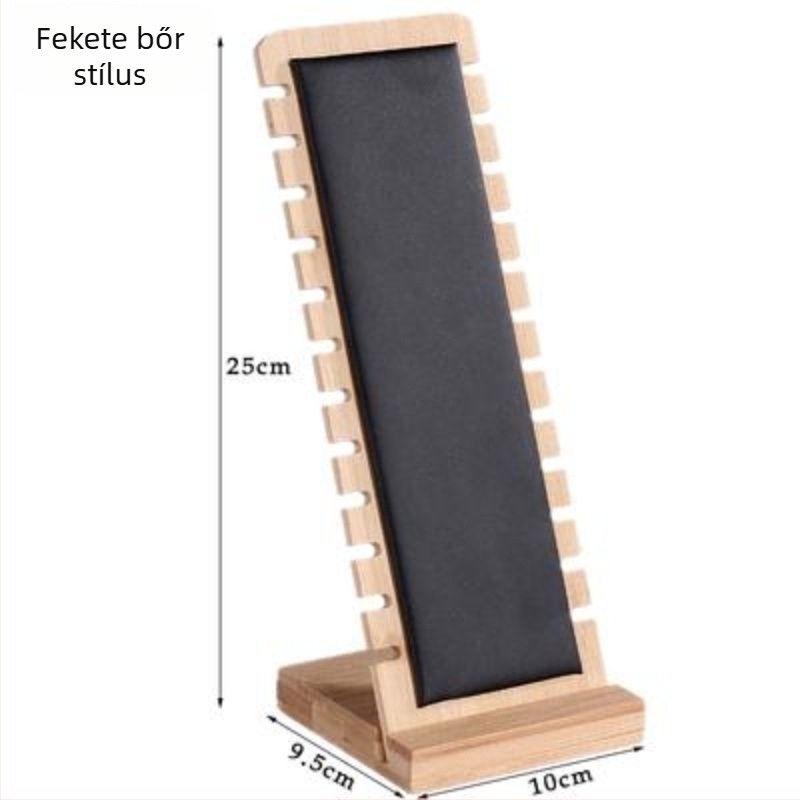 Bambuszfa nyaklánc kiállítási tálca elegáns állvánnyal