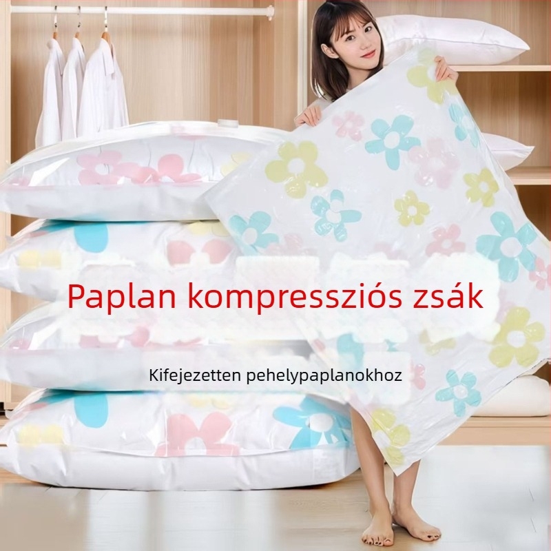 Storage Doctor Vastagított vákuum-kompressziós táska ruhákhoz és paplanokhoz, 100×80 cm