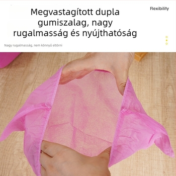 Egyszer használatos, nem szövött anyagból készült cipővédők, vastított és kopásálló, beltéri otthoni használatra, vízálló és csúszásmentes, húzható kialakítás vendégek számára