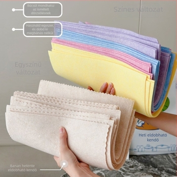 Konyhai loofah tisztító kendő, nedvszívó, olajálló, extra vastag