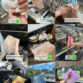 Konyhai loofah tisztító kendő, nedvszívó, olajálló, extra vastag