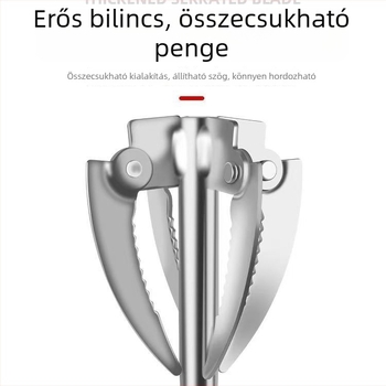 Nagy összecsukható kés vízi növényekhez, négy karmos horgonyjal, horgászathoz