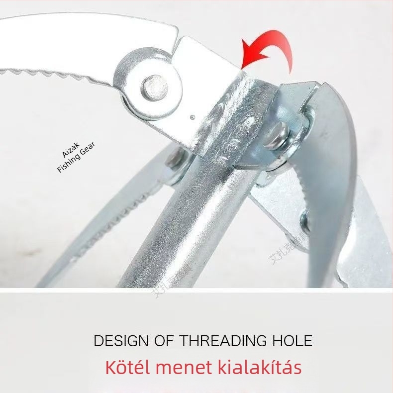 Nagy összecsukható kés vízi növényekhez, négy karmos horgonyjal, horgászathoz