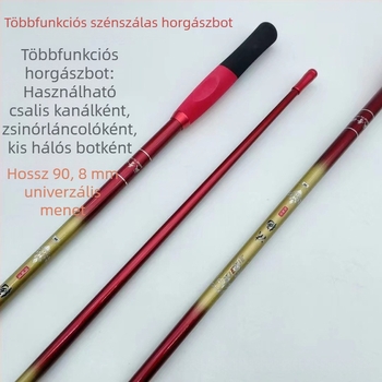 Hosszú távú etetőkanál és zsinórhordó dobó, többfunkciós karbonbot kültéri horgászathoz