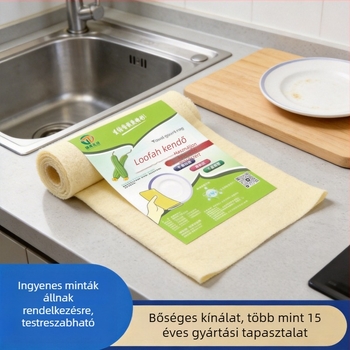 Arany luffa konyhai törlőrongy, nem szívja fel a zsírt, könnyen tisztítható