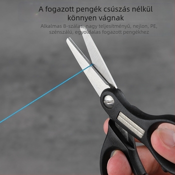 Többfunkciós hordozható horgászolló rozsdamentes acélból, zsinórvágóval