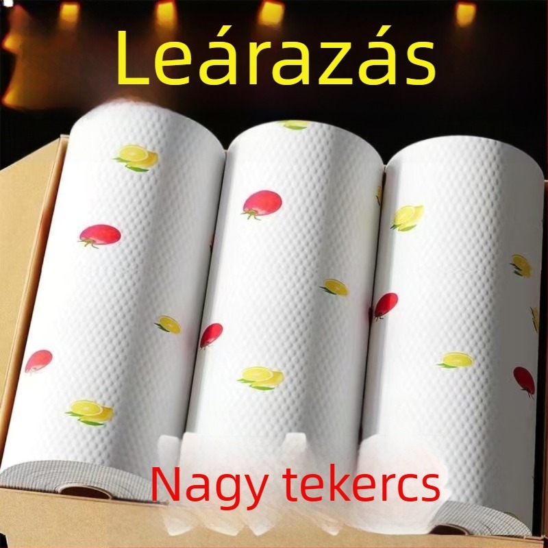 Vastagított kettős használatú tisztító kendő, száraz és nedves használatra, mosható konyhai kendő, felszívja a vizet és a zsírt, otthoni és kiszállítási felhasználásra.