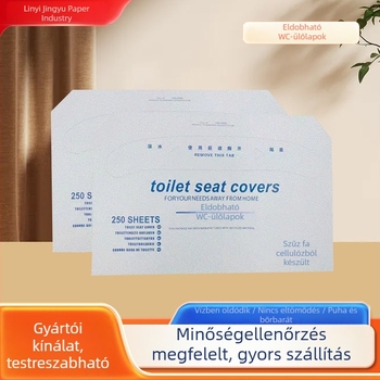 Egyszer használatos WC-ülésfedők fa rostos papírból, 200 darab