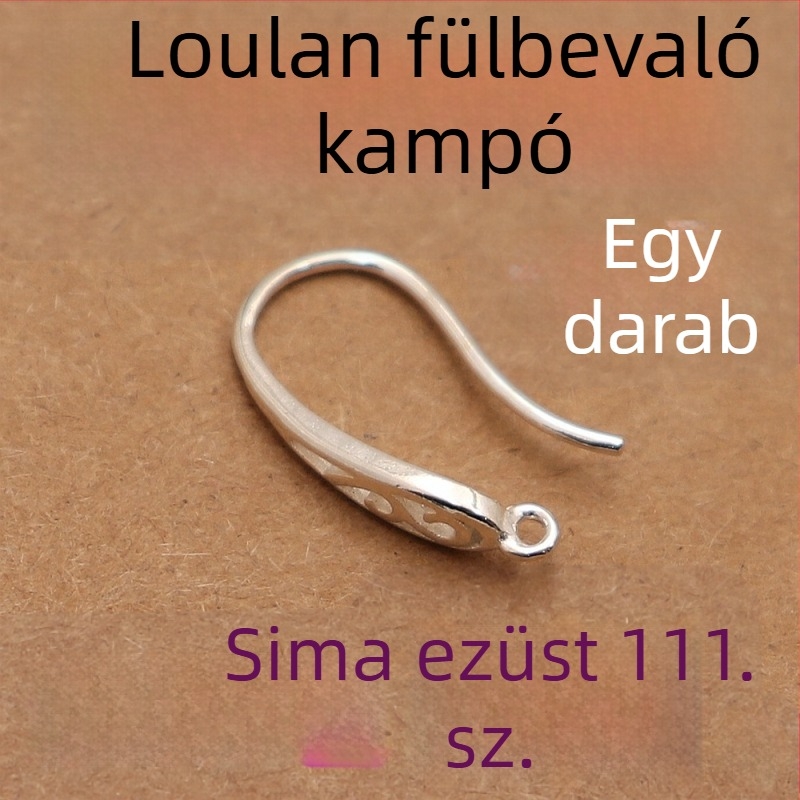 925-ös ezüst – fülhorgok kivágott mintázattal, retro Loulan stílusú kézzel készített fülbevalók bojtokkal