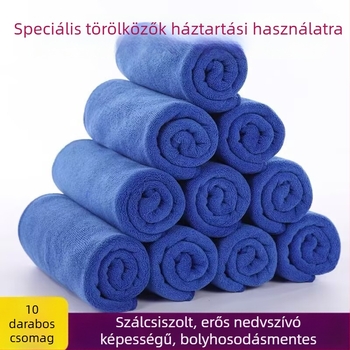 Mikroszálas törlőruha tisztításhoz, nedvszívó, szála nem hullik, vastagított kivitel autóápoláshoz és otthoni takarításhoz – üveg, padló, konyha és asztal