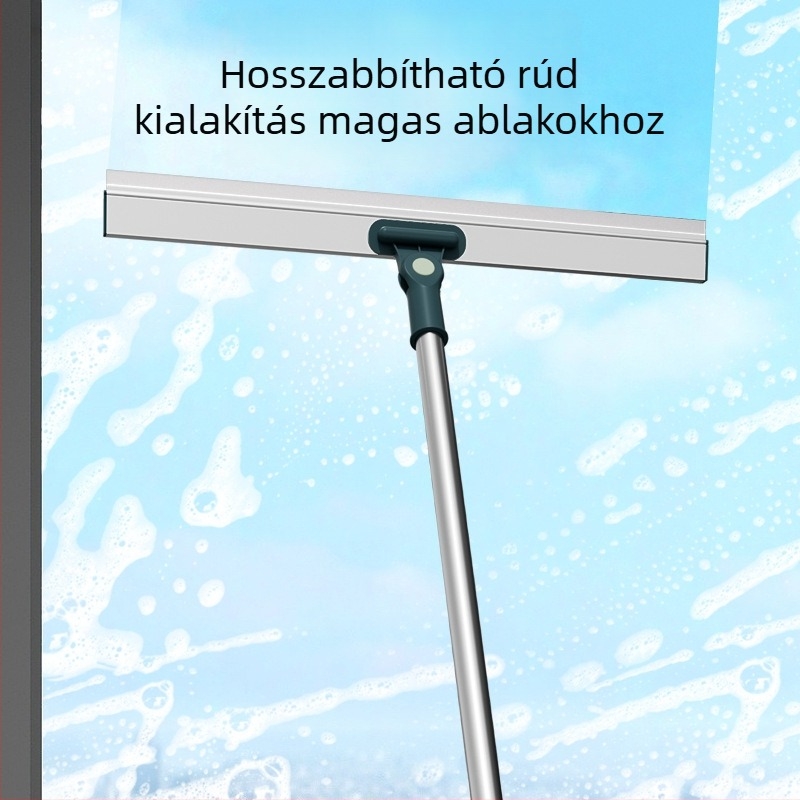Bao Shijie Hosszú fogantyújú alumínium üvegtisztító, kétoldalas ablaktisztító eszköz magas helyekre