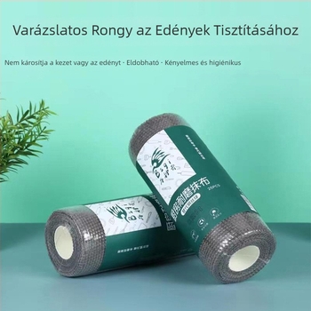 Kopásálló konyhai rongy, amely helyettesíti a rozsdamentes acélgyapotot; egyszer használatos, szöszmentes törlőkendő fazekak és edények tisztításához