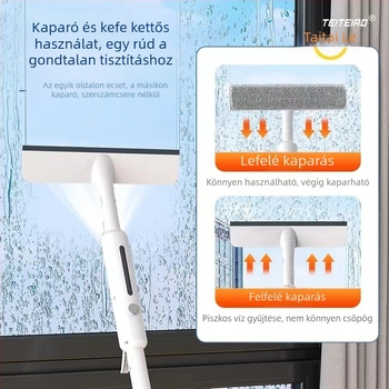 Tai Tai Le Üvegtisztító – rozsdamentes acélból, kétoldalas ablaktisztító, otthoni használatra, magas épületekhez