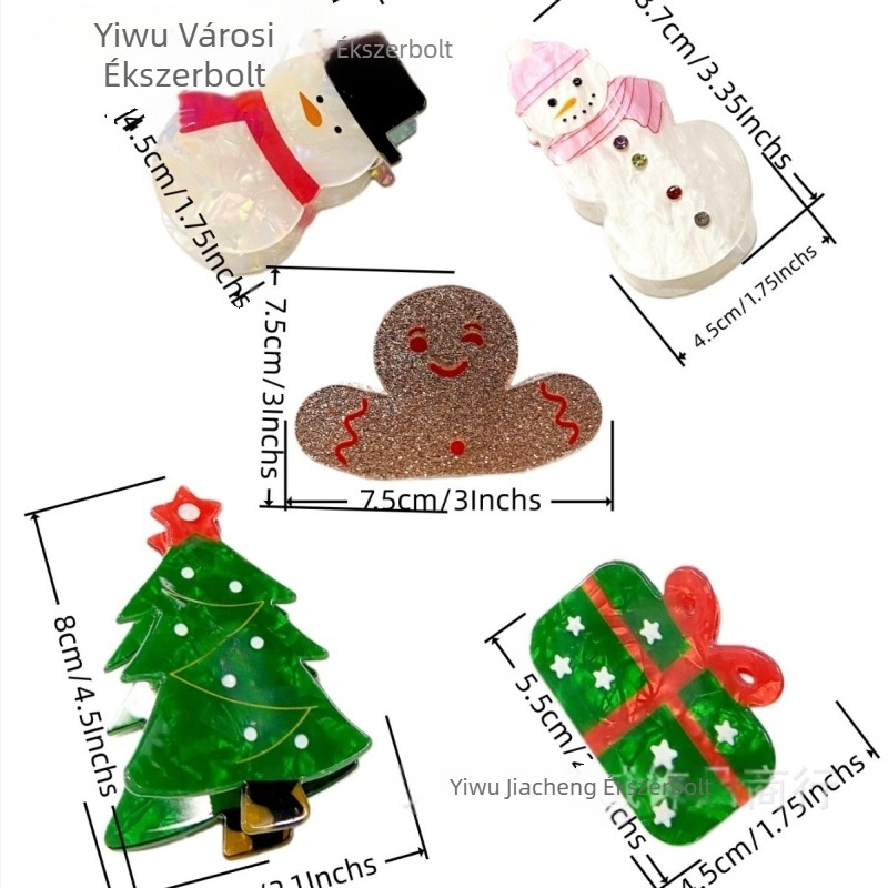 Halloween és Karácsonyi hajclips készlet hóember mintával