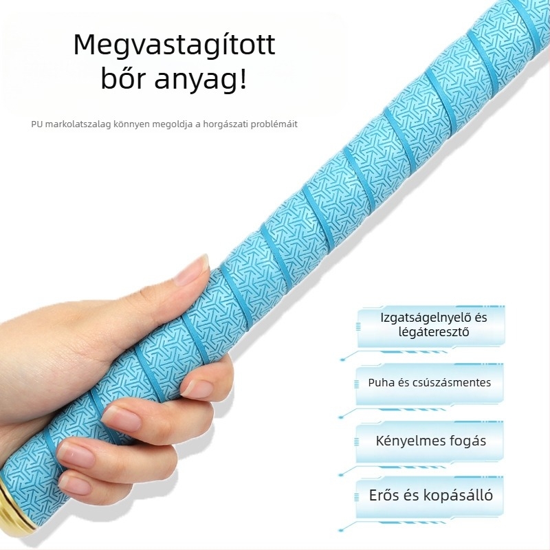 2.0 m hosszú becsúsztatott markolat halászbot és tollaslabda ütőhöz, izzadságszívó szalag, markolatvédő, csúszásmentes, kopásálló