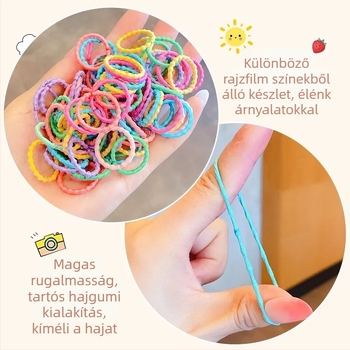 Gyerekeknek való hajgumik, kis méret, kíméletesek a hajhoz, hajcsat