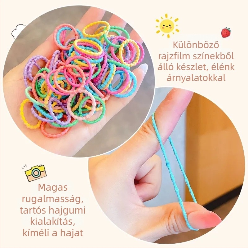 Gyerekeknek való hajgumik, kis méret, kíméletesek a hajhoz, hajcsat