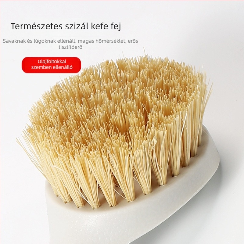 Fa nyelű fazekakefe, konyhai tisztítás, kíméletes a fazekakkal és a tapadós felületekkel szemben, hosszú nyél