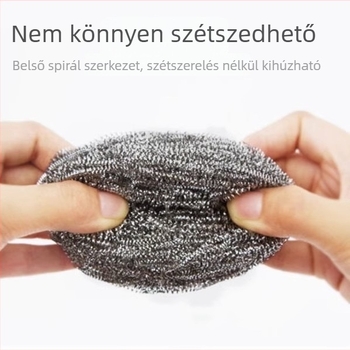 Konyhai rozsdamentes acélhuzal gömbök tisztításra, 18 darab