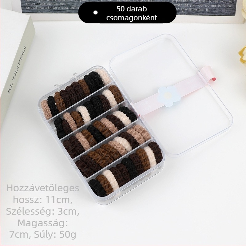 Dobozos macaron-stílusú hajgumik gyerekeknek, kímélik a hajat, magas rugalmasság, varrat nélküli, tartós