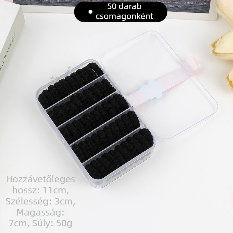 Dobozos macaron-stílusú hajgumik gyerekeknek, kímélik a hajat, magas rugalmasság, varrat nélküli, tartós