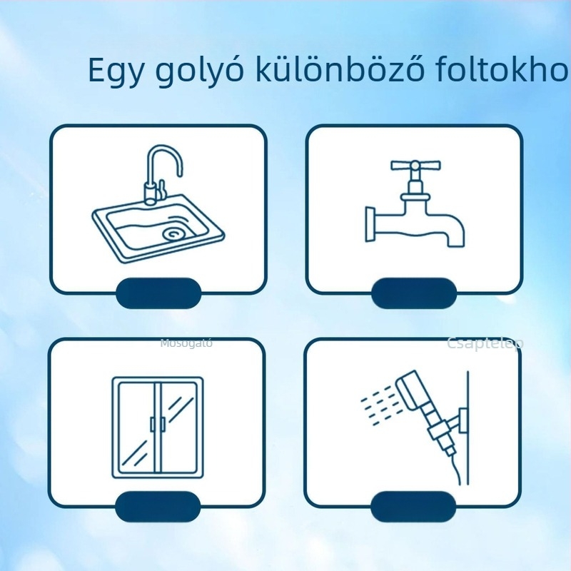 Asztali tisztító gömb és fürdőszobai tisztító kefe – pultokhoz, mosogatókhoz, káddhoz, mosdóhoz és csapokhoz