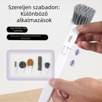 Hat darabos edénykefekészlet hosszú nyéllel, érintésmentes tisztítás zsíros szennyeződésekhez