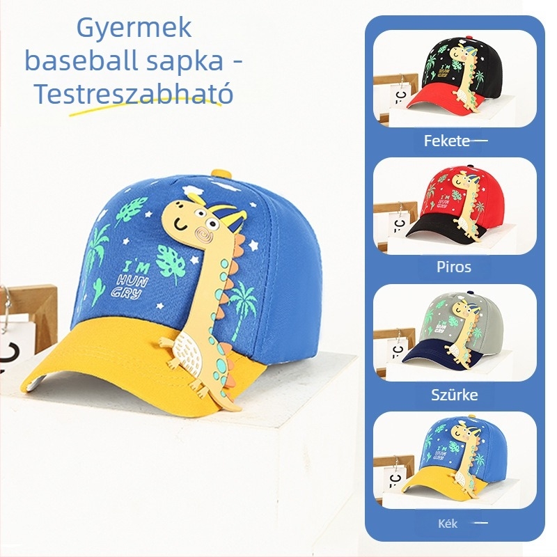 Aranyos dinoszauruszos gyerekeknek készült baseball sapka UV védelem - uniszex