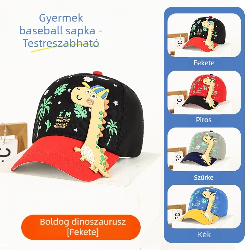 Aranyos dinoszauruszos gyerekeknek készült baseball sapka UV védelem - uniszex