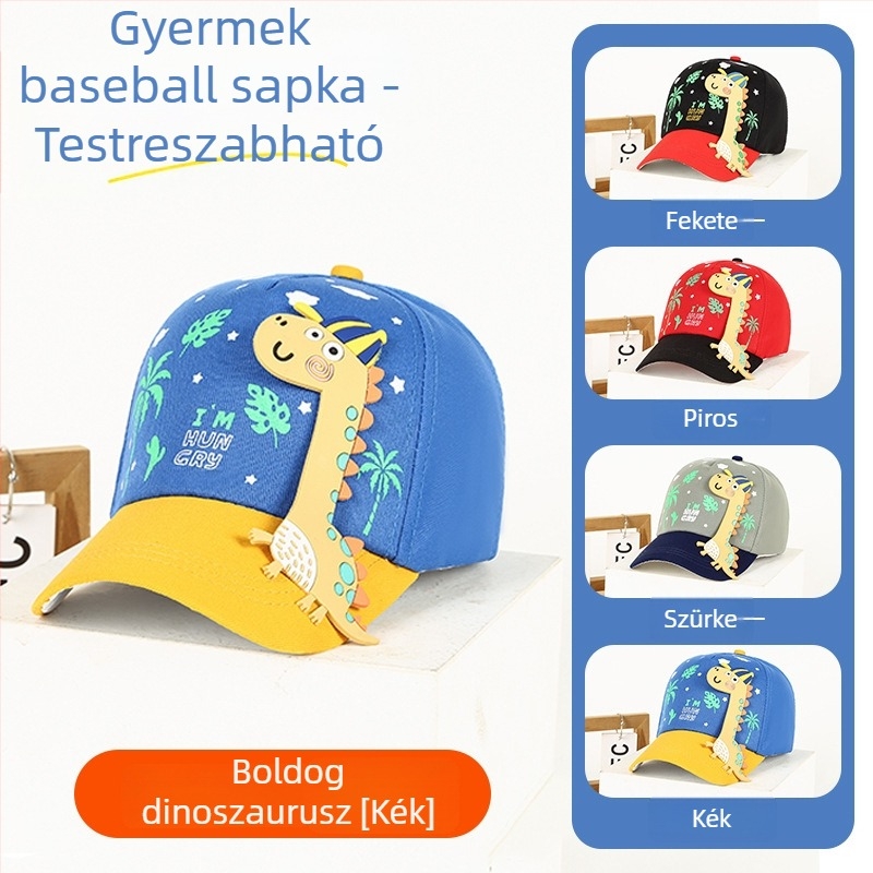 Aranyos dinoszauruszos gyerekeknek készült baseball sapka UV védelem - uniszex