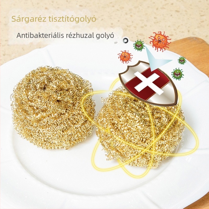 Nagy méretű acéldrót tisztító gömb edények és serpenyők tisztítására, sterilizáló hatás, nem hullik szét