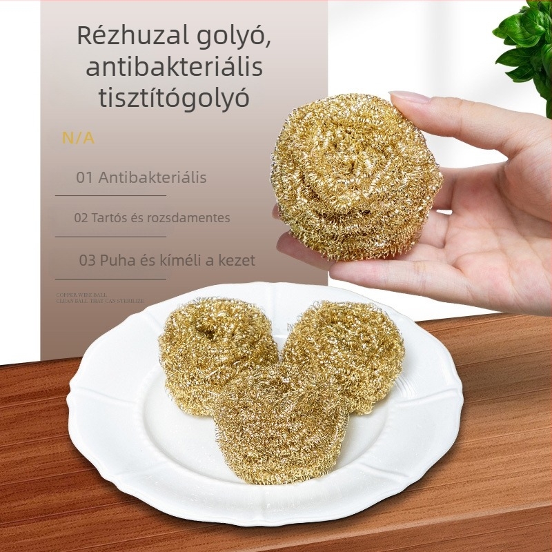 Nagy méretű acéldrót tisztító gömb edények és serpenyők tisztítására, sterilizáló hatás, nem hullik szét