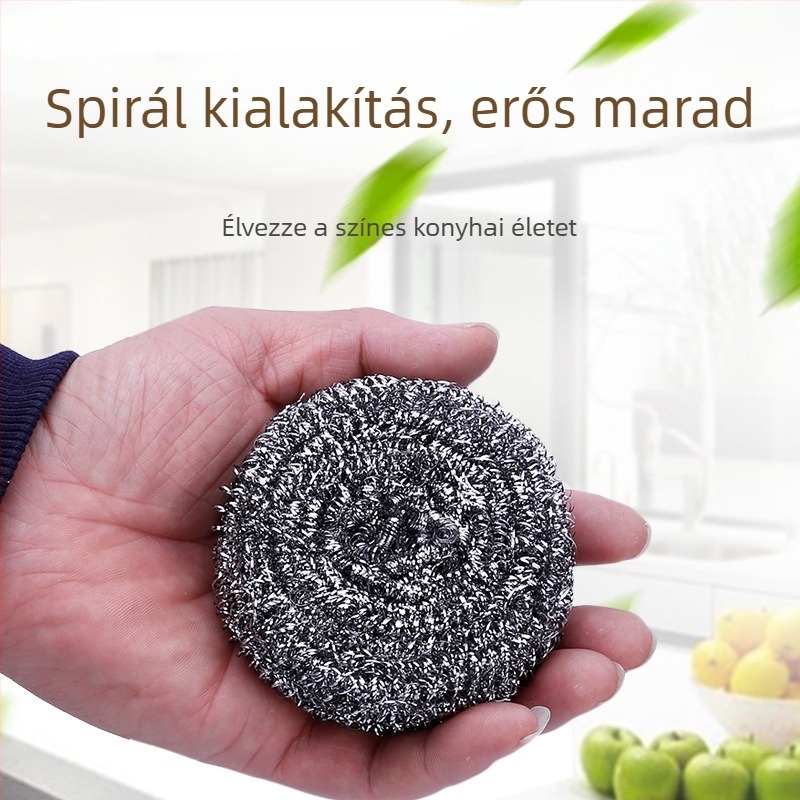 Jade Rabbit 25 g acélgyapot tisztító labda konyha- és éttermi használatra – rozsdamentes, zacskóban csomagolva