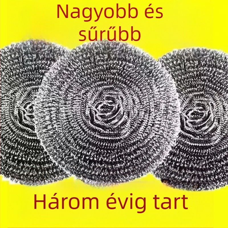 Konyhai tisztító labda, 410 rozsdamentes acélból, edényekhez és fazekakhoz