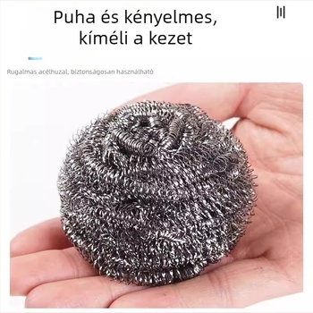 Konyhai tisztító acélhuzal gömb fogantyúval