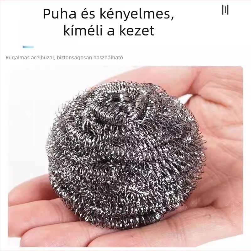 Konyhai tisztító acélhuzal gömb fogantyúval