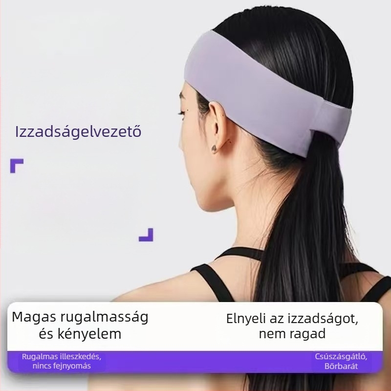 Légáteresztő kötött sportfejpánt edzéshez, futáshoz, kosárlabdához, kerékpározáshoz és jóga