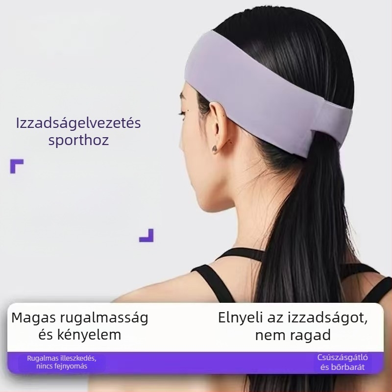 Légáteresztő kötött sportfejpánt edzéshez, futáshoz, kosárlabdához, kerékpározáshoz és jóga