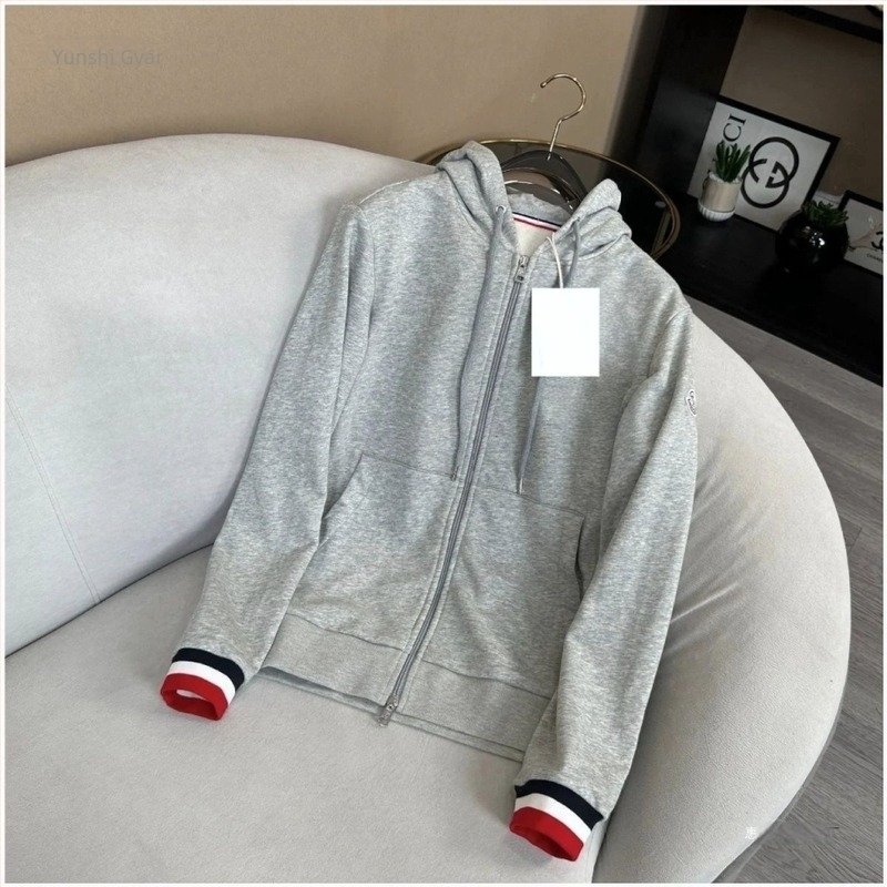 Férfi kapucnis pulóver fleece-bevonattal, cipzárral, mindennapi sportos-stílus, slim-fit, tavasz–ősz szezonra