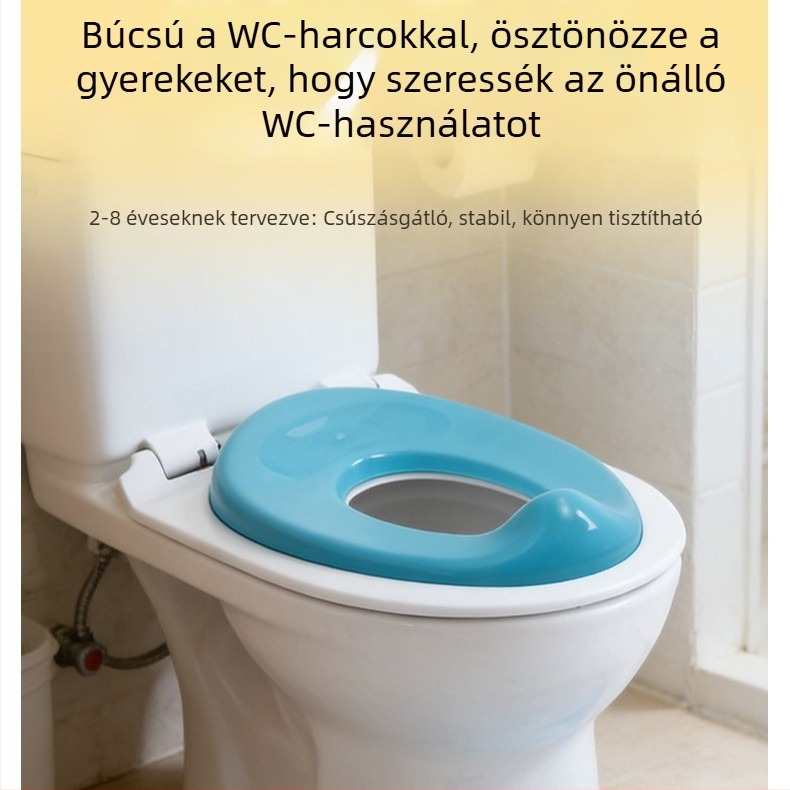 Műanyag gyerekeknek csúszásmentes WC-ülőke – piros és Égkék
