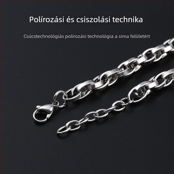 Kubai lánc karkötő titánacélból pároknak, uniszex, minimalist eredeti ékszer