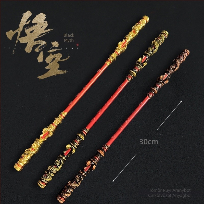 Sun Wukong Ötvözet Fegyver Modell Pálcával — A Mennyei Bölcs Egyenlő a Mennyekkel