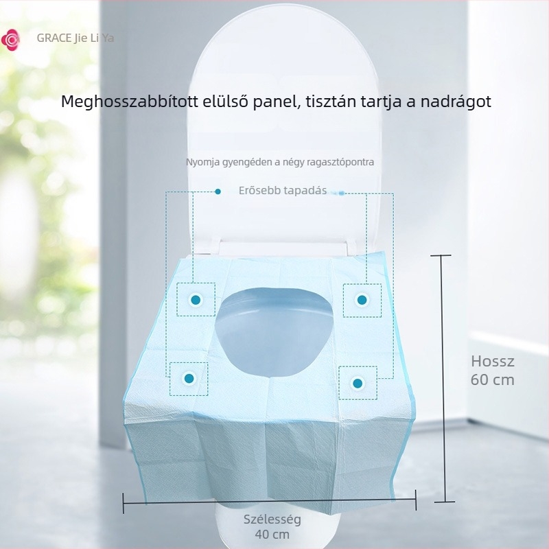 Elhasználható ragasztós WC-ülőpárna, 60 darab, otthoni és utazási használatra, szülőanyáknak
