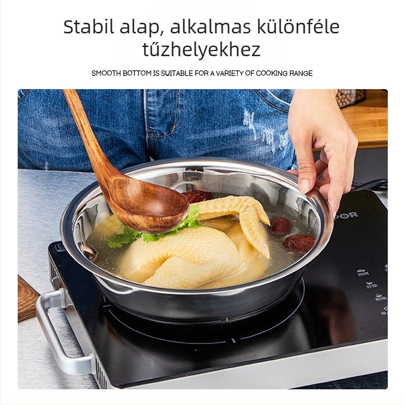 Személyre szabott rozsdamentes acél mosóedény, magas oldalakkal, vastag falú, konyhai és arcmosáshoz, logóval nyomtatva